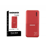 Cargador Portatil PowerBank 20,000 mAh, Rojo