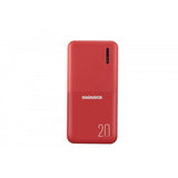 Cargador Portatil PowerBank 20,000 mAh, Rojo