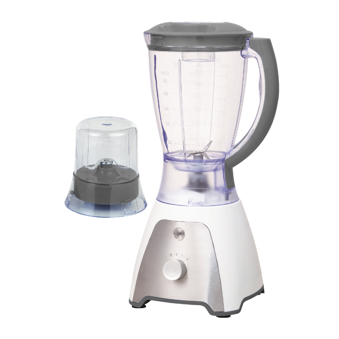 2 en 1 Licuadora 1.5L y Procesadora de Alimentos 110V Blanca