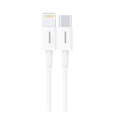 Cable USB-C a Apple Lightning, 1 Mts de largo, Blanco