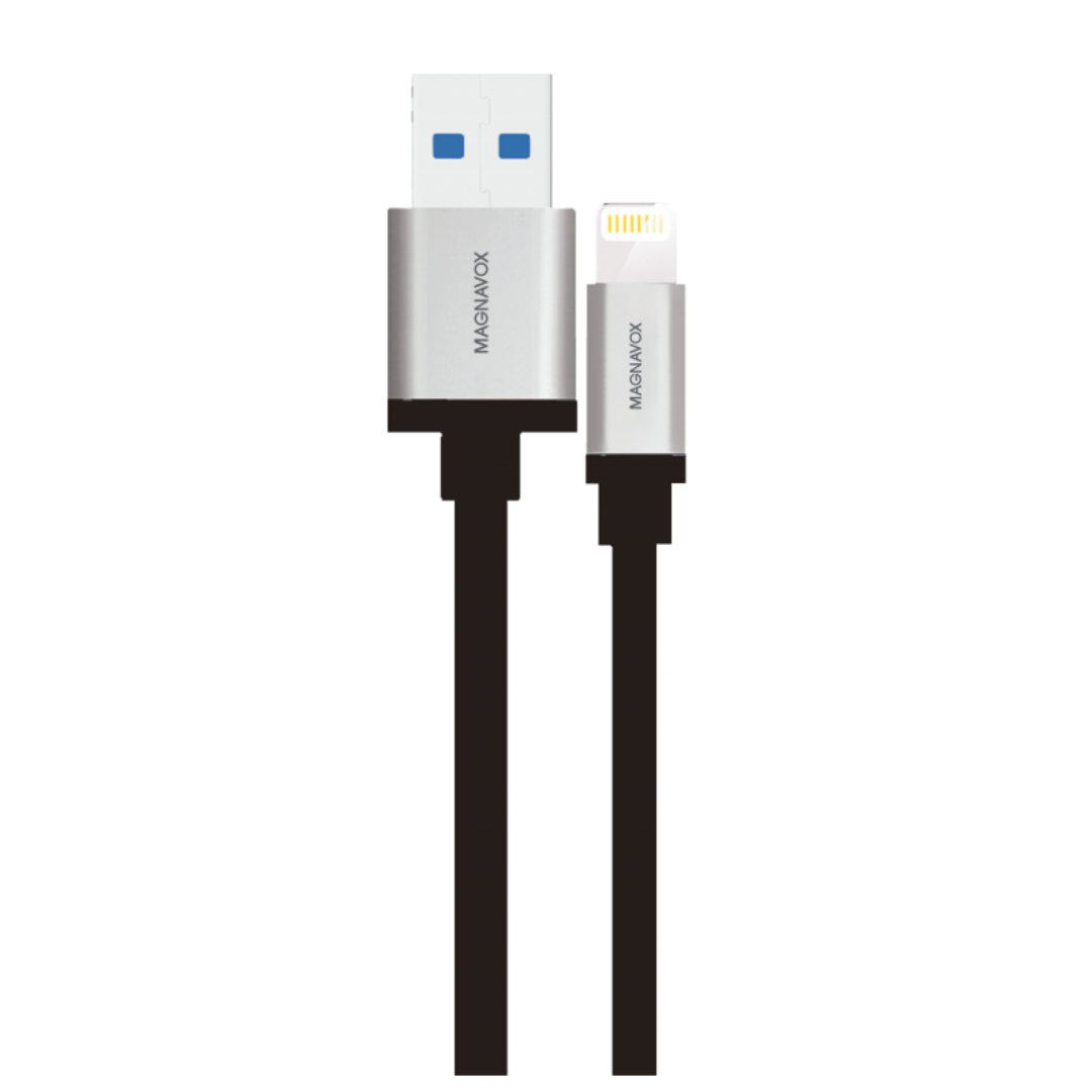 Cable USB-A a Apple Lightning, 1 Mts de largo, Plateado