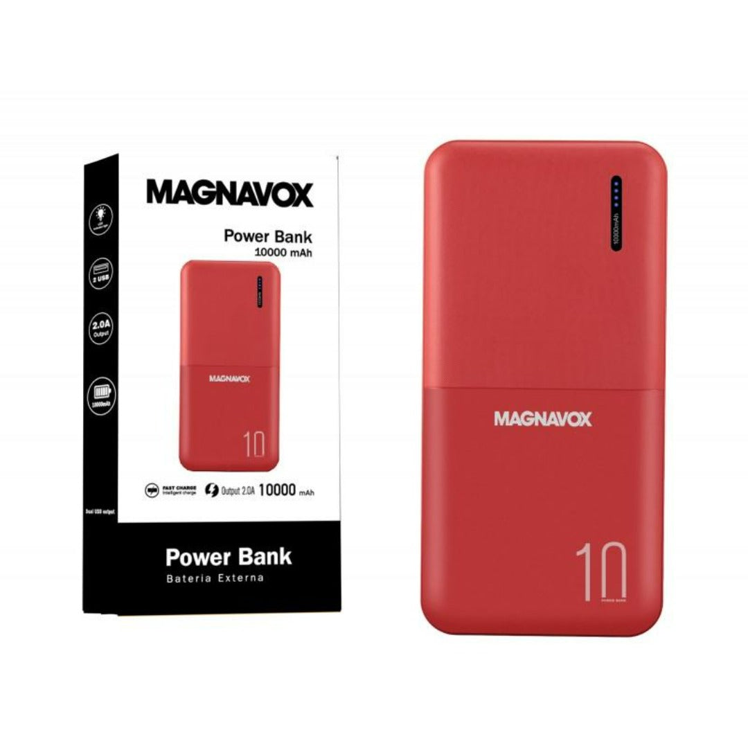 Cargador Portatil PowerBank 10,000 mAh, Rojo