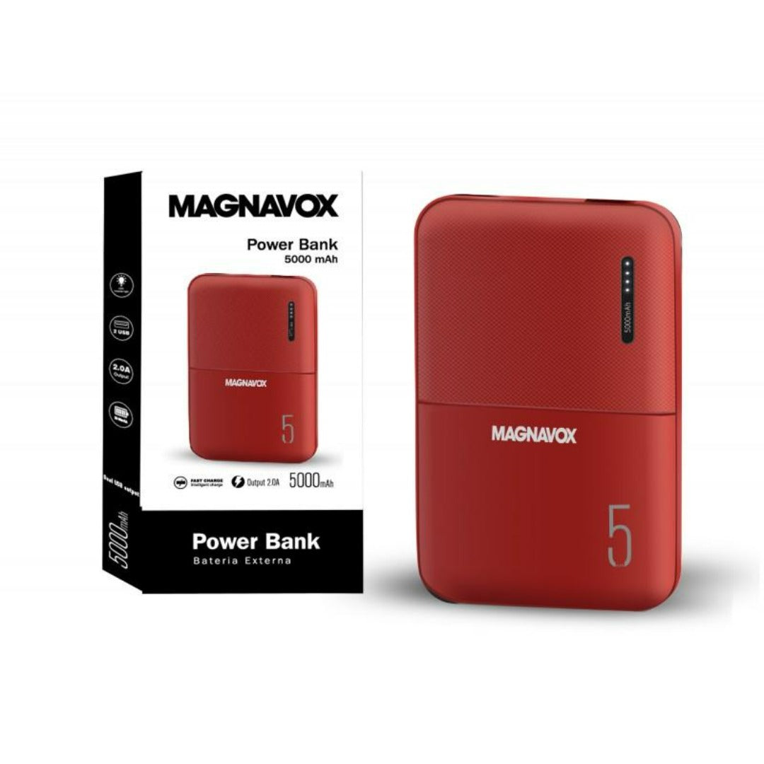 Cargador Portatil PowerBank 5,000 mAh, Rojo – MizCompras